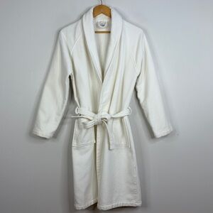 Restoration Hardware Robe Womens XS White Cotton Terry Waffle Luxury Spa